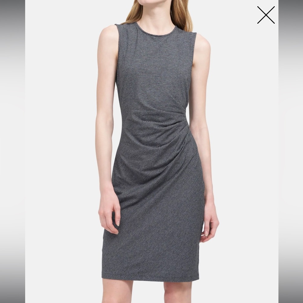 Never been worn black/white Theory striped dress